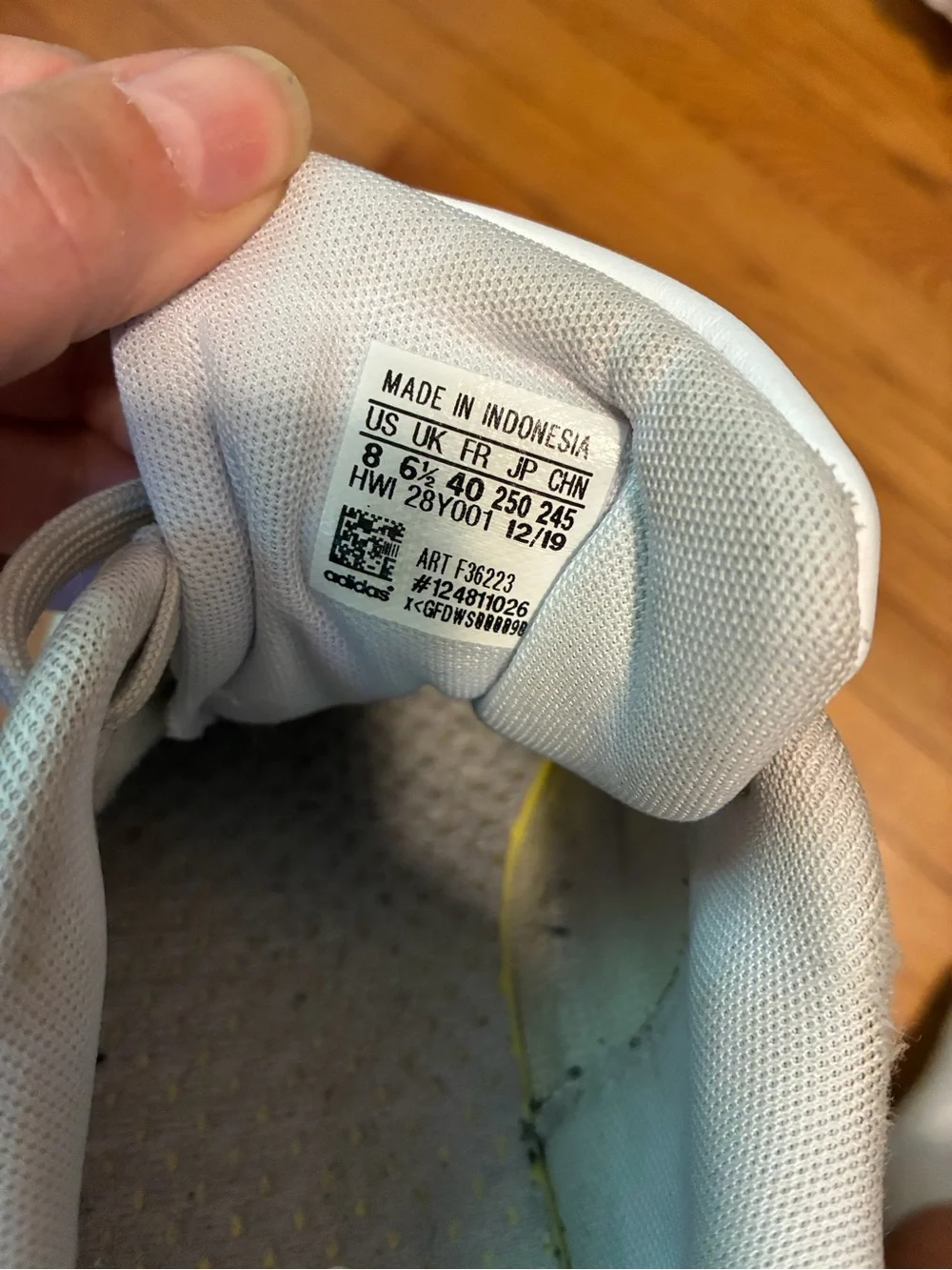 Adidas Men’s Off-White Leather Low-Top Sneakers